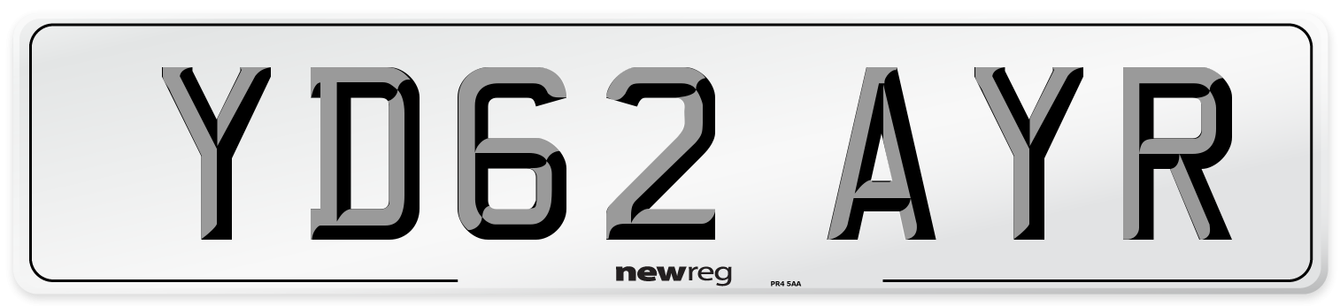 YD62 AYR Number Plate from New Reg